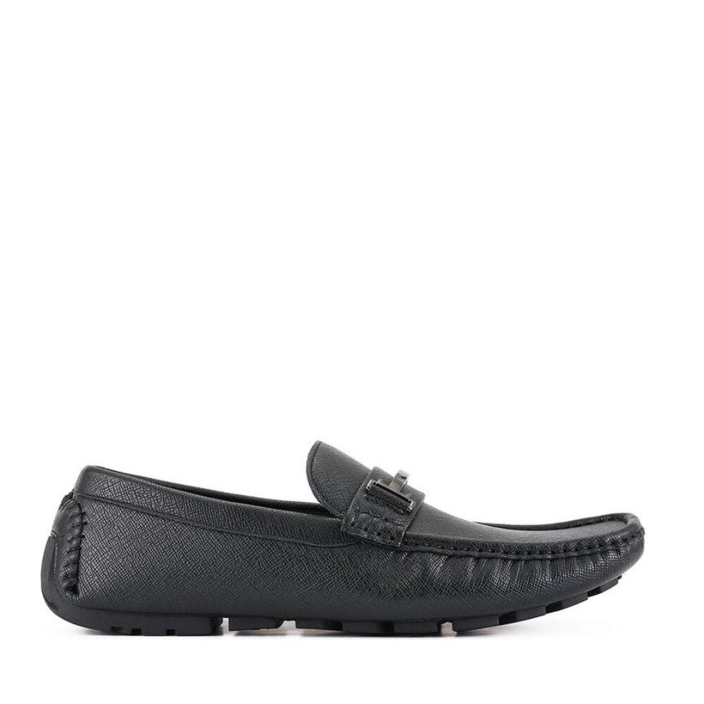 Bashwood Handmade Black Leather Casual Loafers